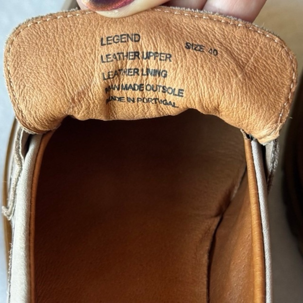 Miz Mooz Legend Beige Leather Loafer Chunky Platform Womens 9 or 9.5 NWOB - Picture 8 of 9